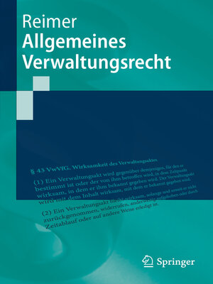 cover image of Allgemeines Verwaltungsrecht